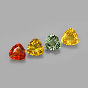 STUNNING!!! 1.01cts 100% Genuine NATURAL MIXED Colours and Trillion SAPPHIRES